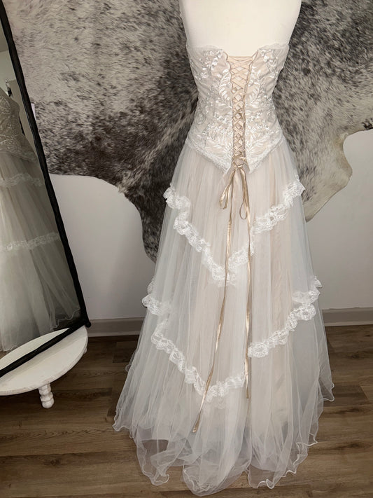 The Pearl Gown-Custom Corset Lace Wedding Dress
