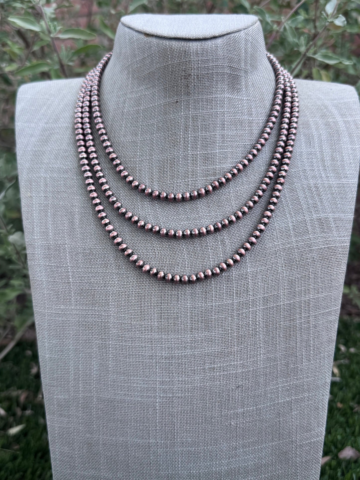 Handcrafted Copper 5mm Beaded Necklace