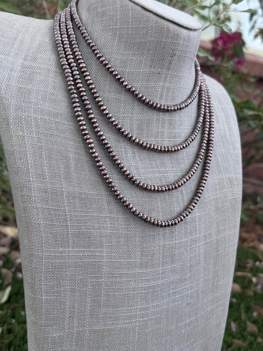 Handcrafted Copper 5mm Saucer Beaded Necklace