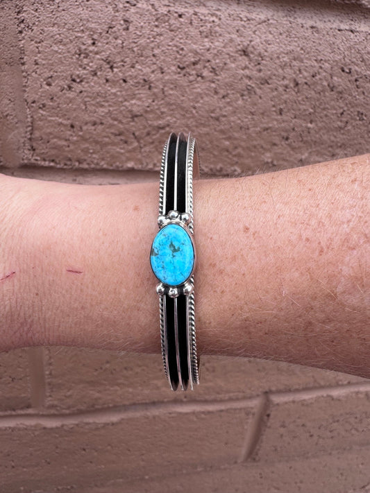 Handcrafted Sterling Silver & Turquoise Cuff Bracelet