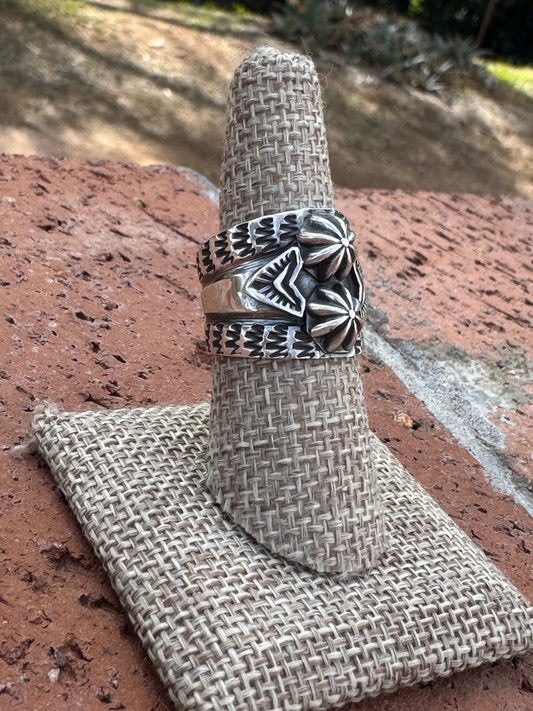 Handcrafted Sterling Silver Star Ring by Sunshine Reeves size 7.5