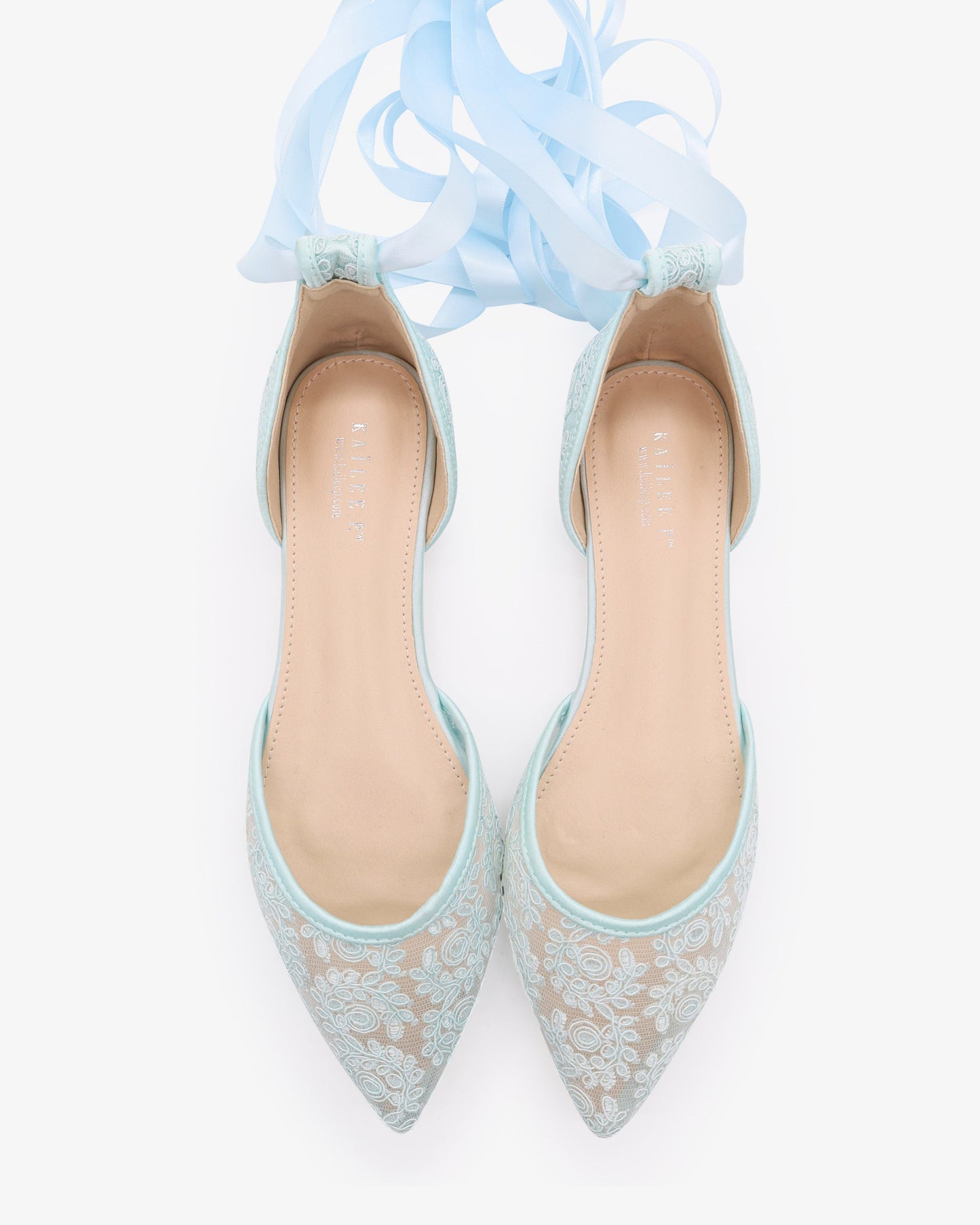 Crochet Lace Pointy Toe with Ankle Tie or Ballerina Lace Up