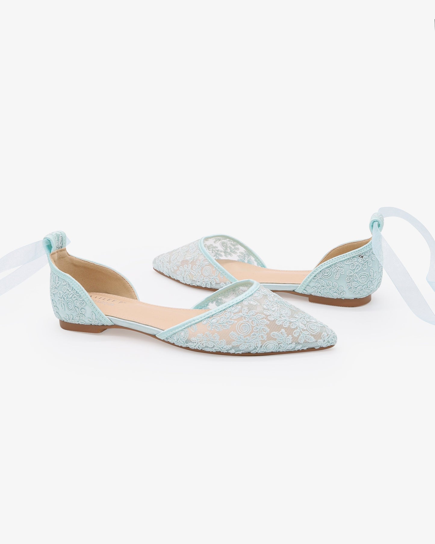 Crochet Lace Pointy Toe with Ankle Tie or Ballerina Lace Up