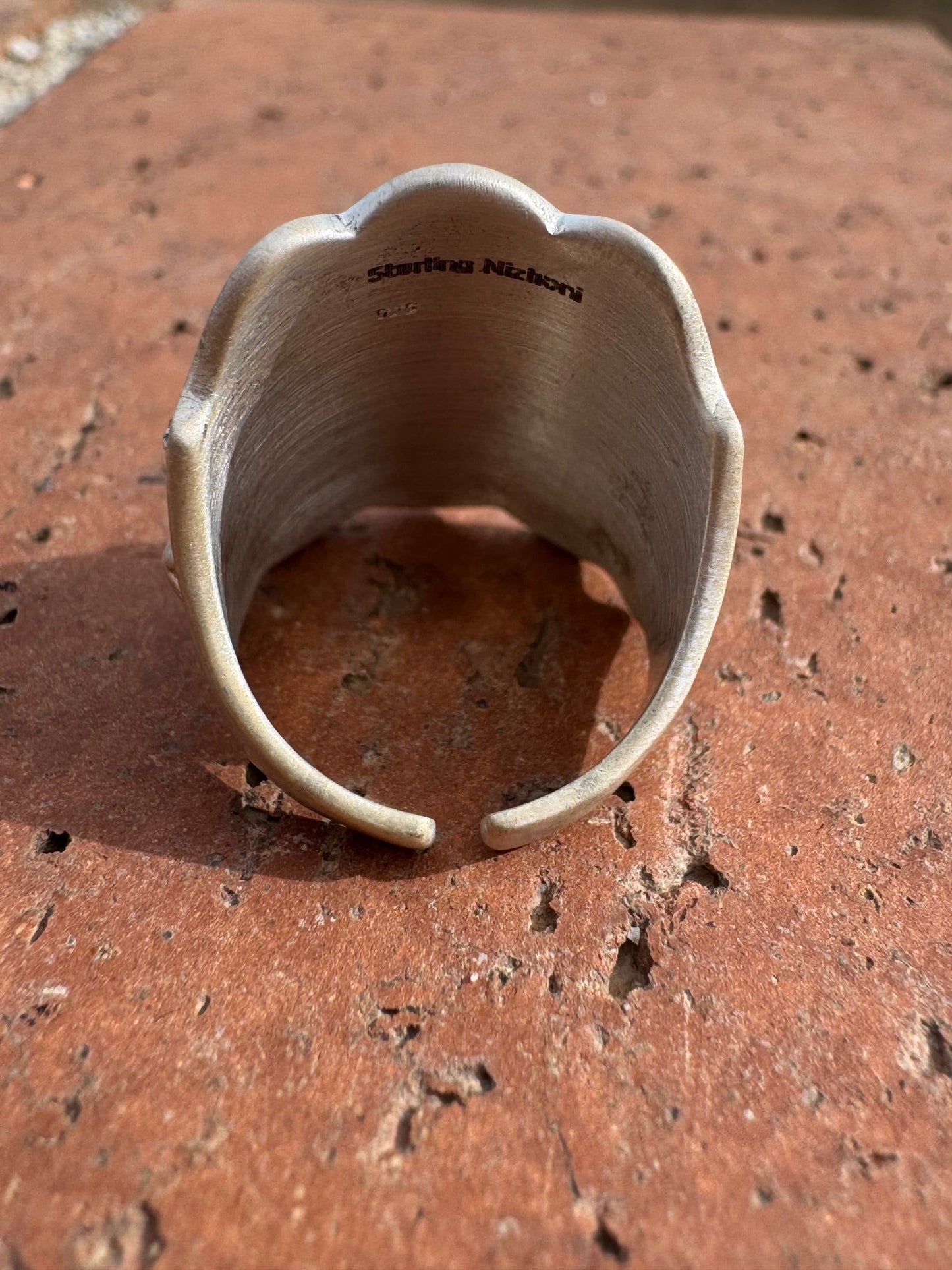 Beautiful Concho Handmade Sterling Silver Adjustable Ring