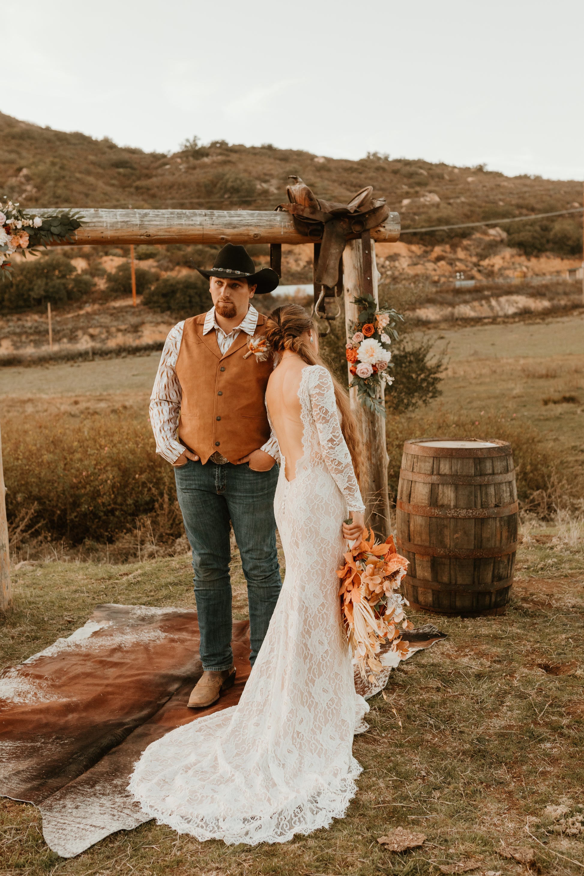 Western Wedding Ivory Country Wedding Dresses The Gentry Gown-Custom Western Wedding Dress With Lace A Western Wedding Ivory Country Wedding Dresses The Gentry Gown-Custom Western Wedding Dress With Lace A