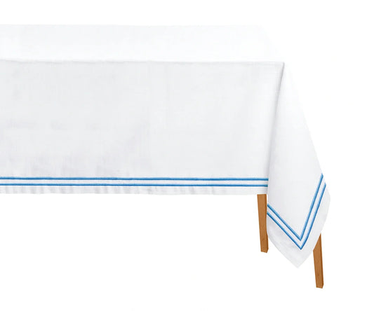 Embroidered Tablecloth – Light Blue