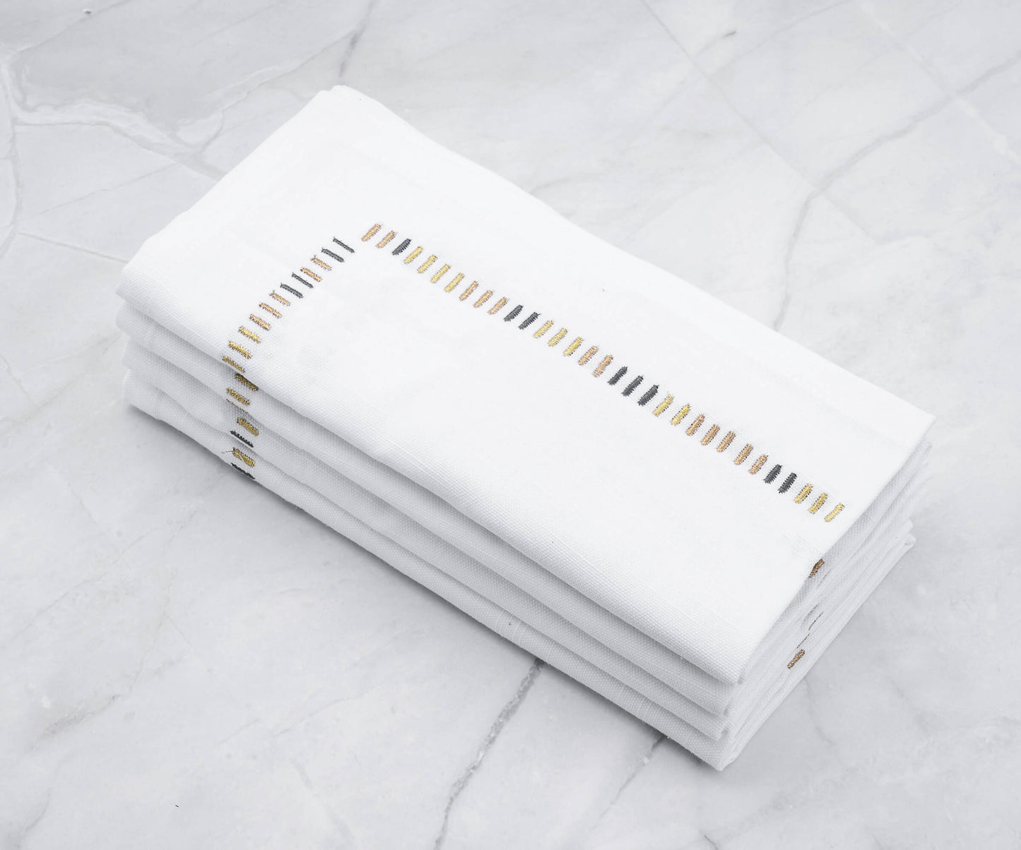 Harmonie Napkins - White Cloth Napkins Bulk