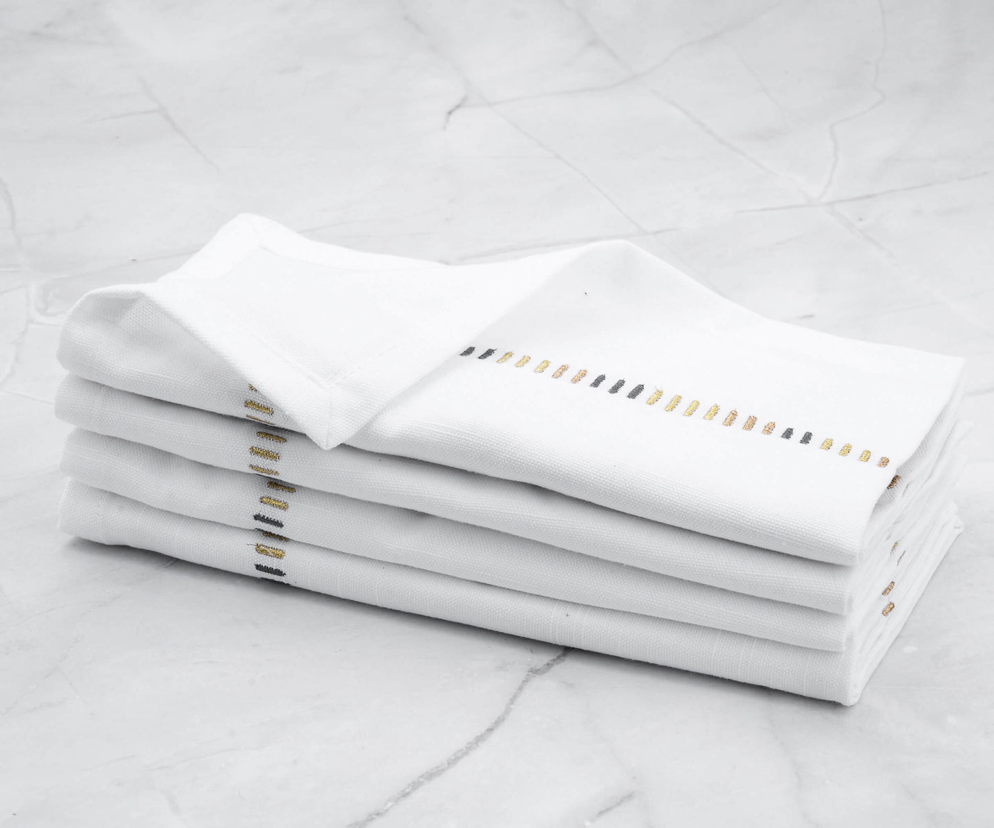 Harmonie Napkins - White Cloth Napkins Bulk
