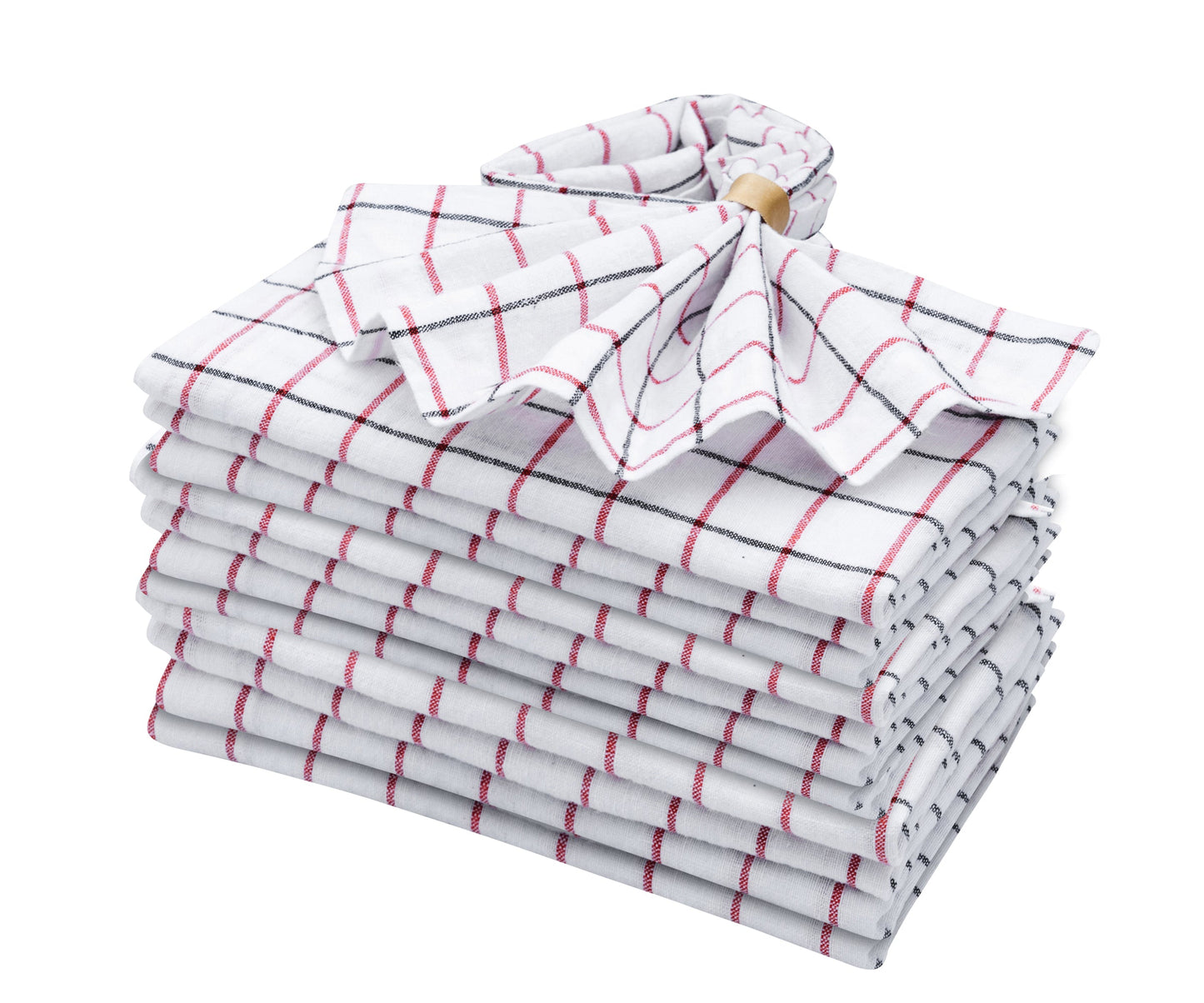 Linen Napkins - Grid Napkins Set of 4 & 8