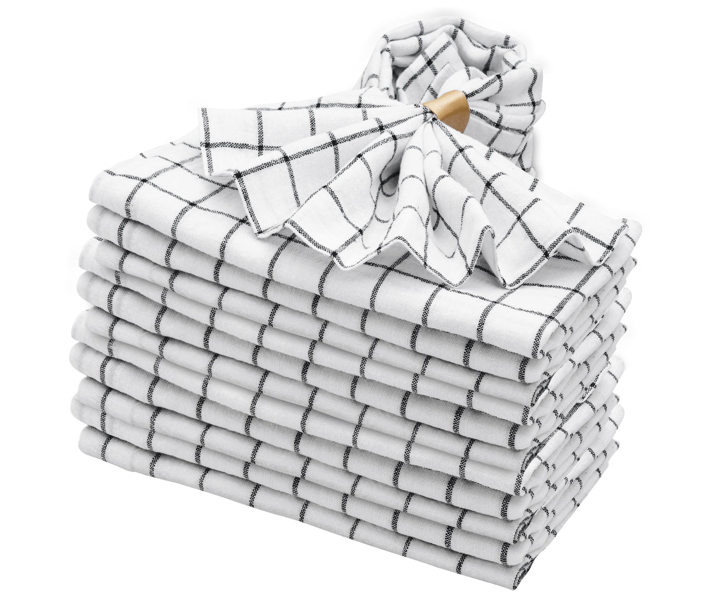 Linen Napkins - Grid Napkins Set of 4 & 8