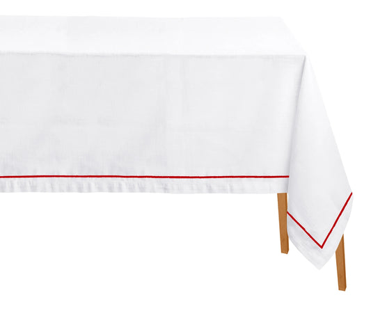 Red Embroidered Tablecloth