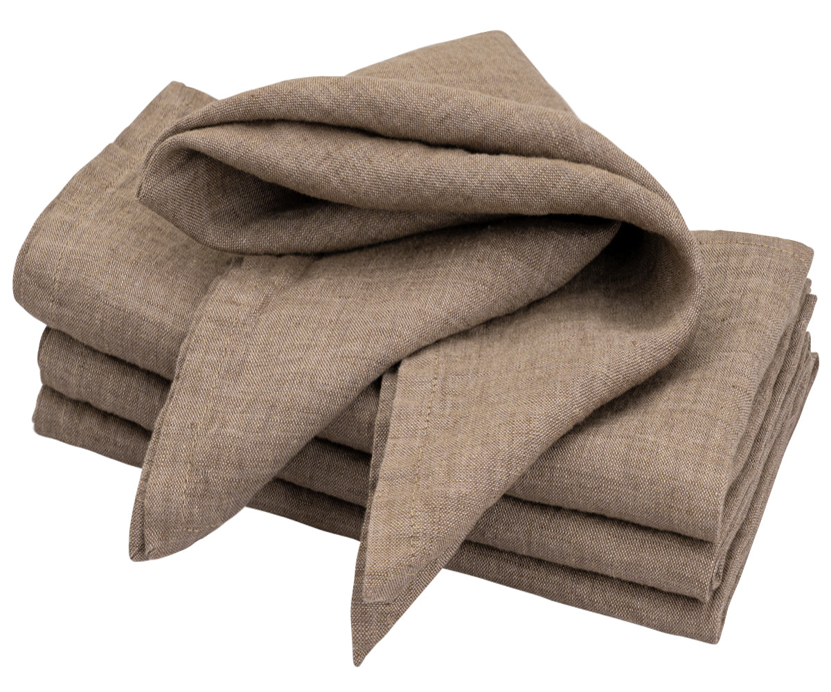 Plain Linen Napkins - Set of 4