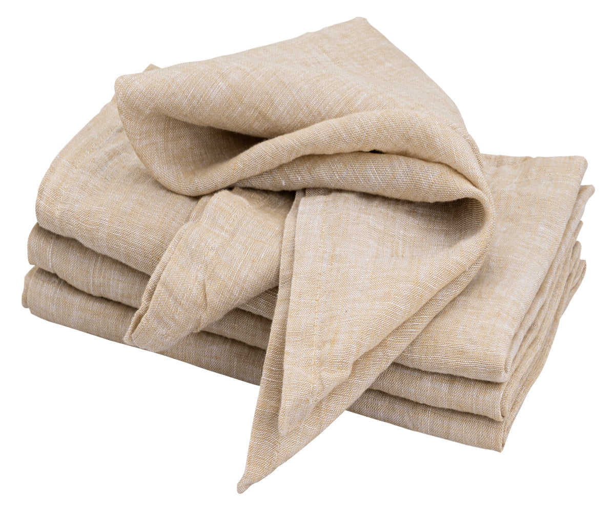 Plain Linen Napkins - Set of 4