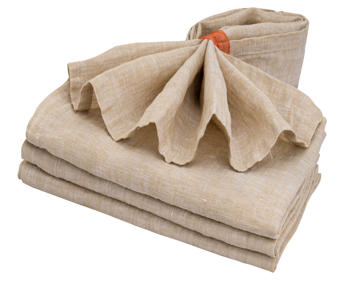 Plain Linen Napkins - Set of 4
