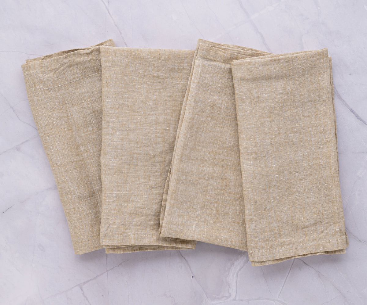 Plain Linen Napkins - Set of 4
