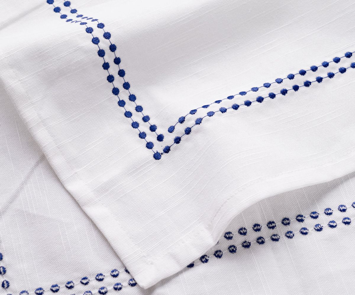 Blue Embroidered Pearls Napkins