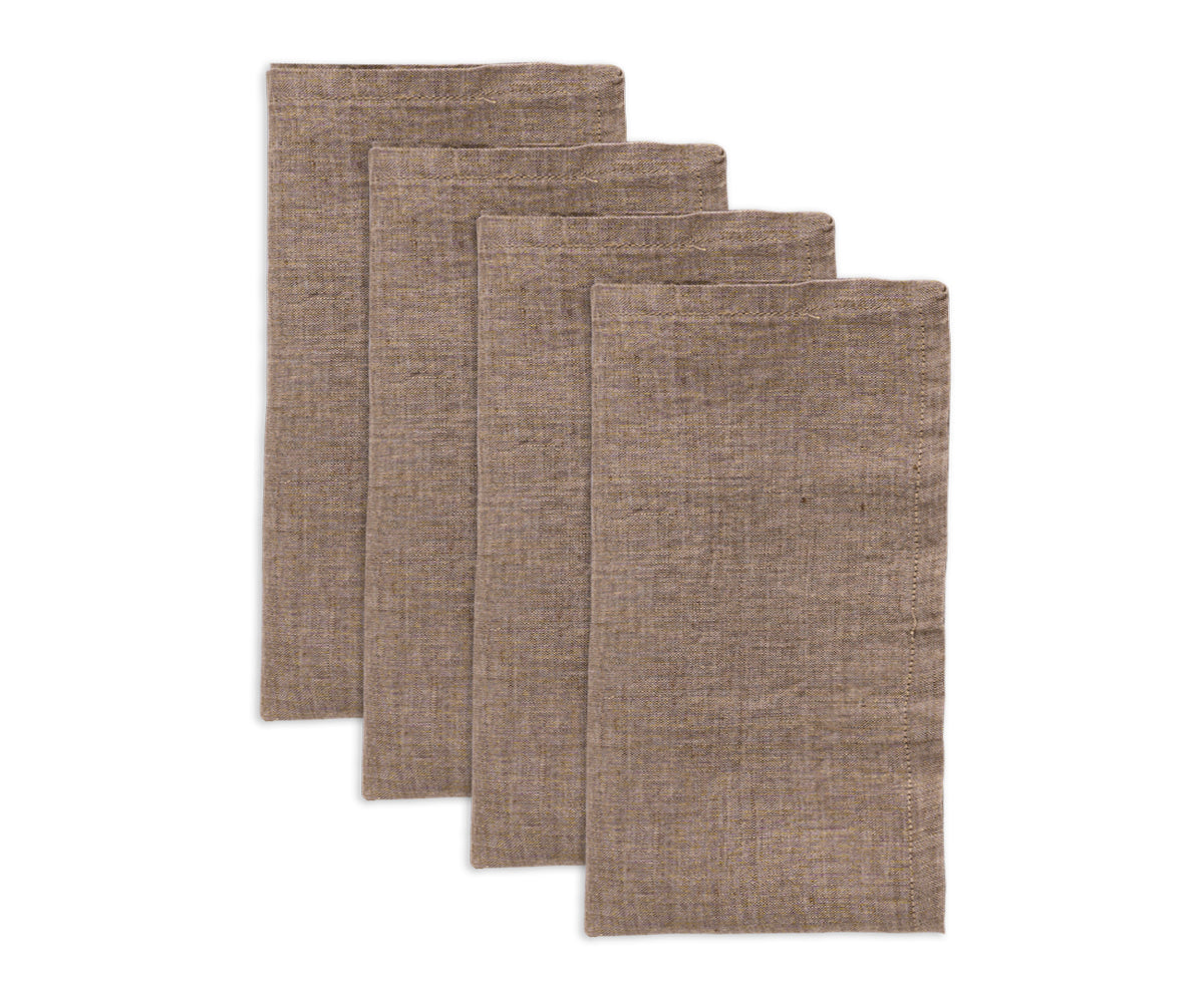 Plain Linen Napkins - Set of 4
