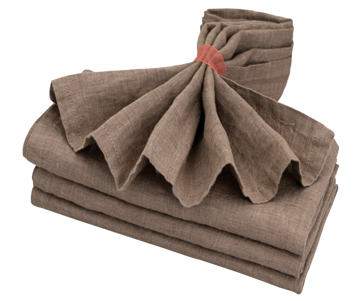 Plain Linen Napkins - Set of 4