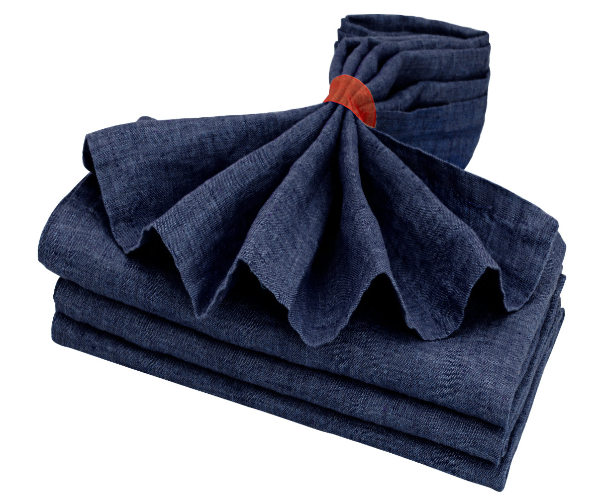 Plain Linen Napkins - Set of 4