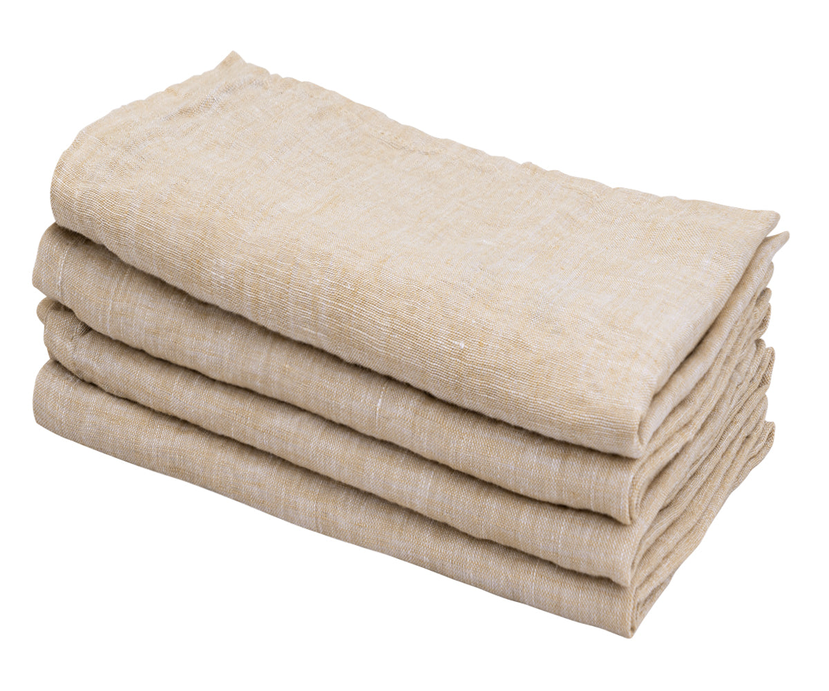 Plain Linen Napkins - Set of 4