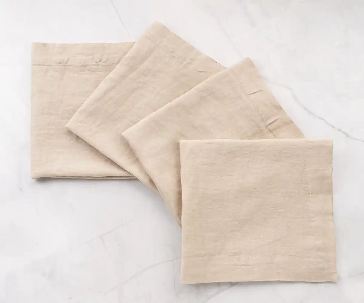 Cocktail Napkins - 100% Pure Linen