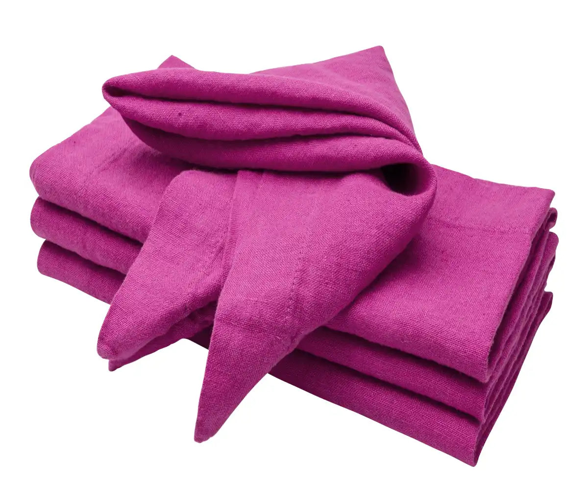 Plain Linen Napkins - Set of 4