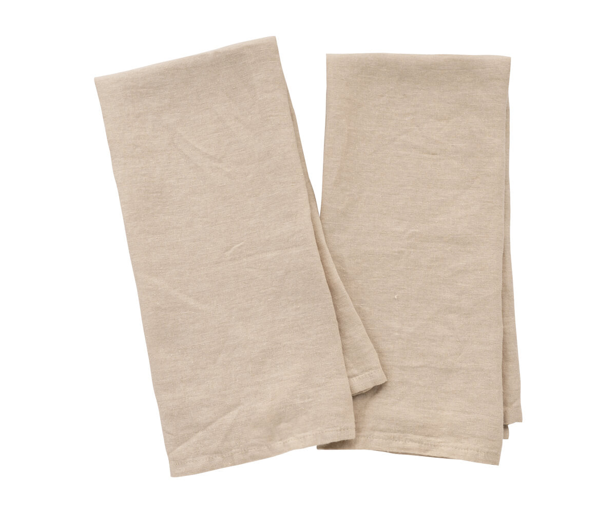Beige Linen Kitchen Towels