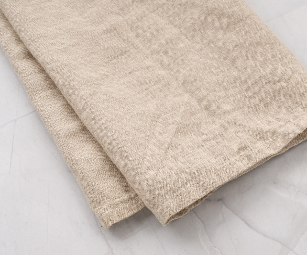 Beige Linen Kitchen Towels