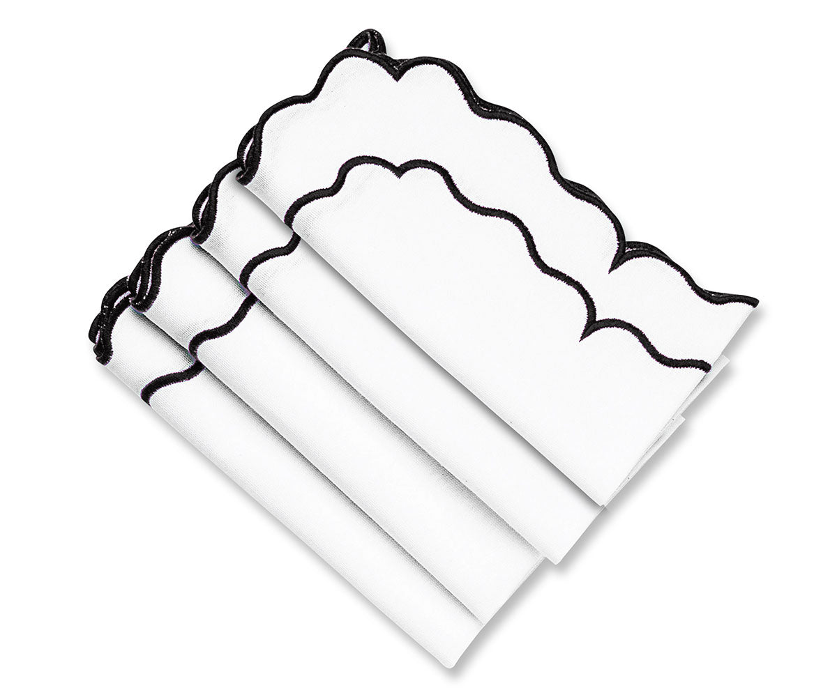 Scallop Trim Napkins - 100% Linen