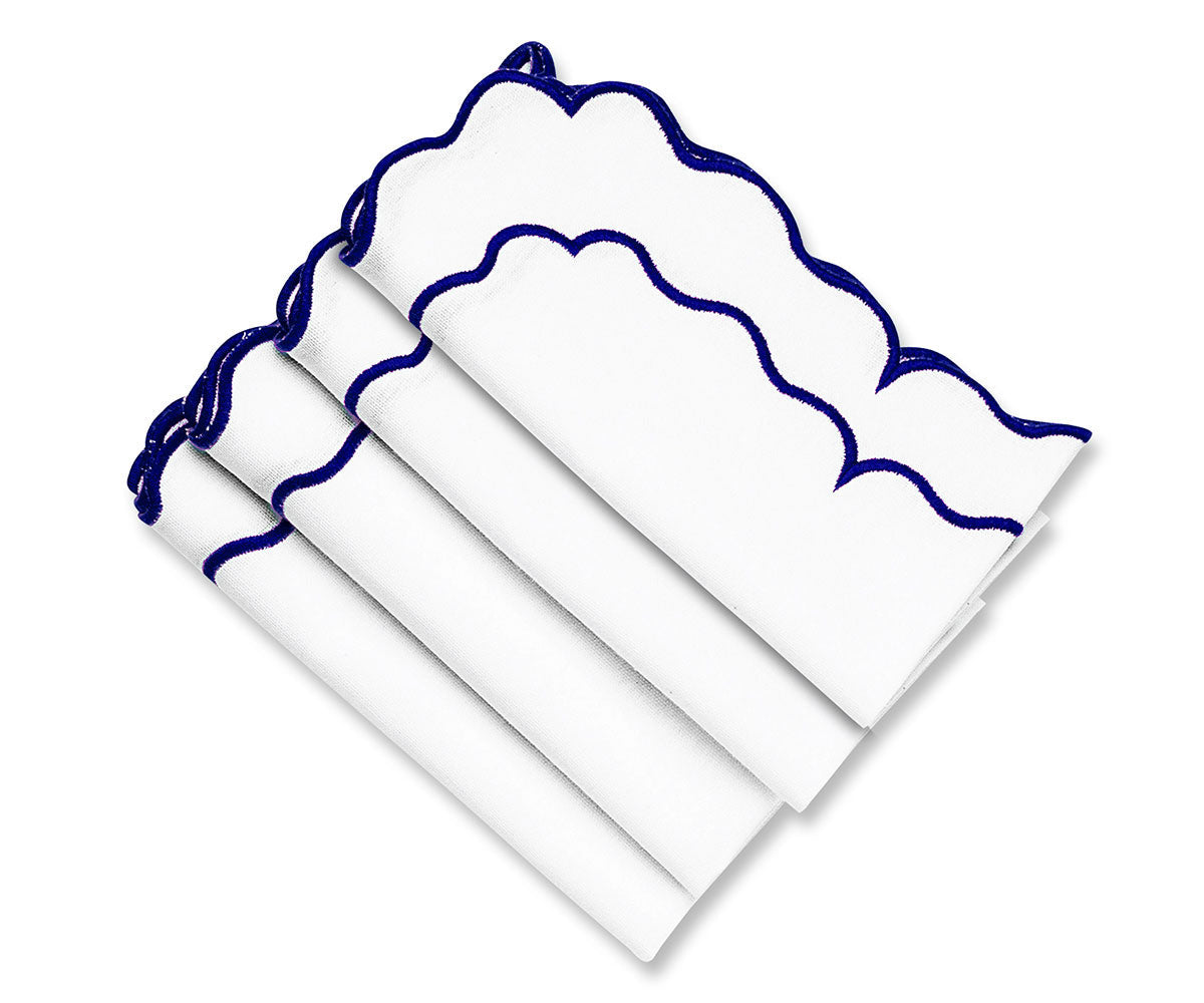 Scallop Trim Napkins - 100% Linen