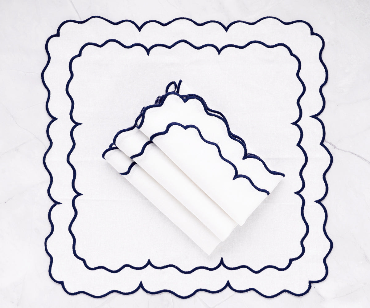 White Embroidered Napkins
