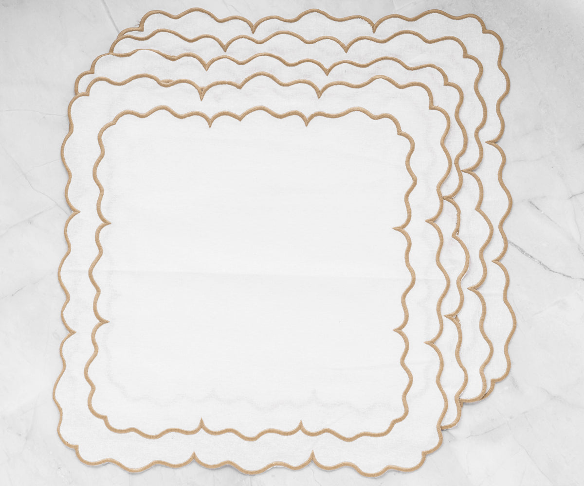 White Embroidered Napkins