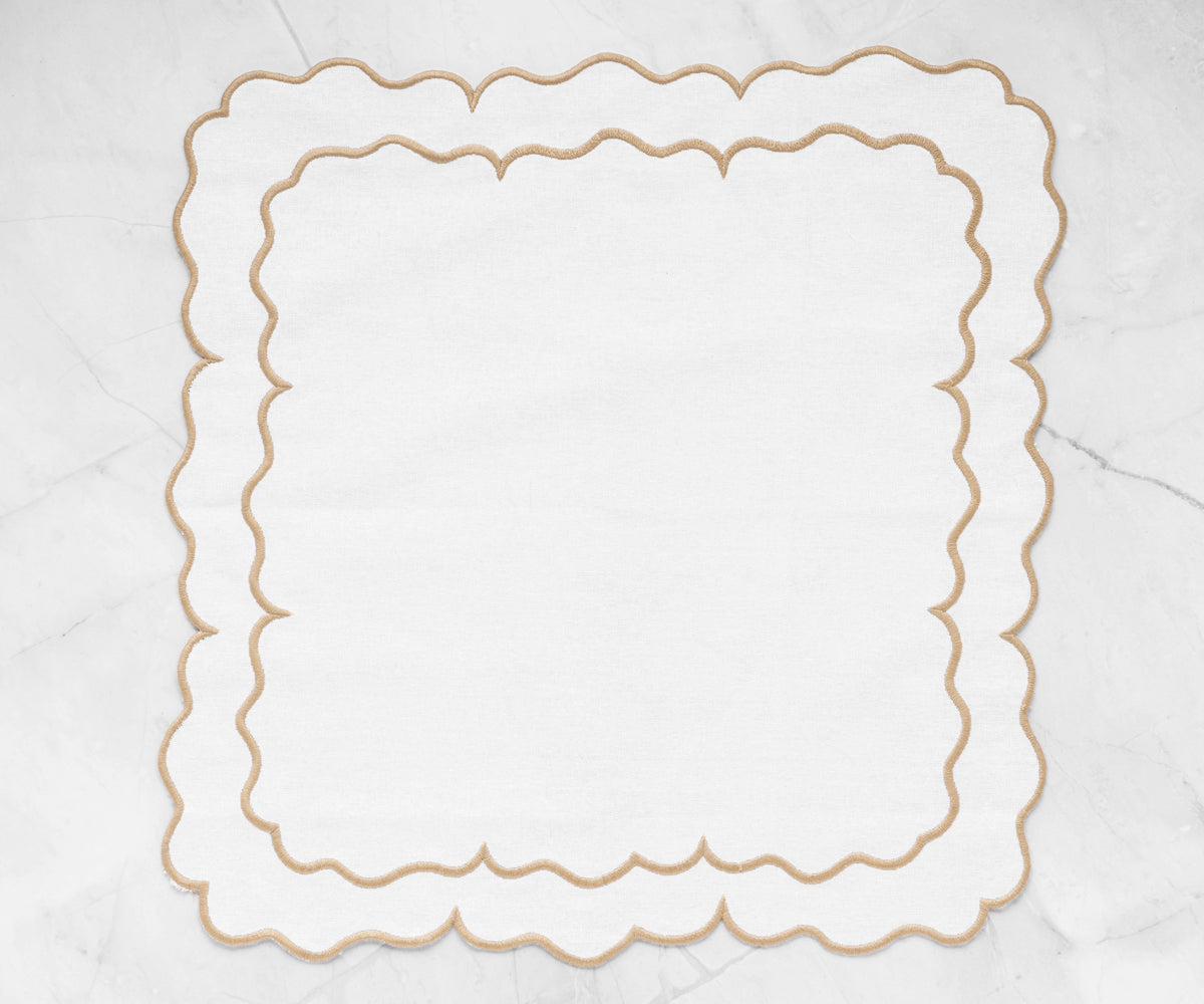 Scalloped Napkins - Cloth Napkins for Wedding