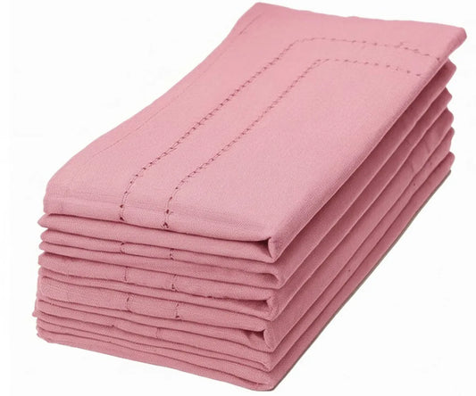 Hemstitch Napkins - Peony
