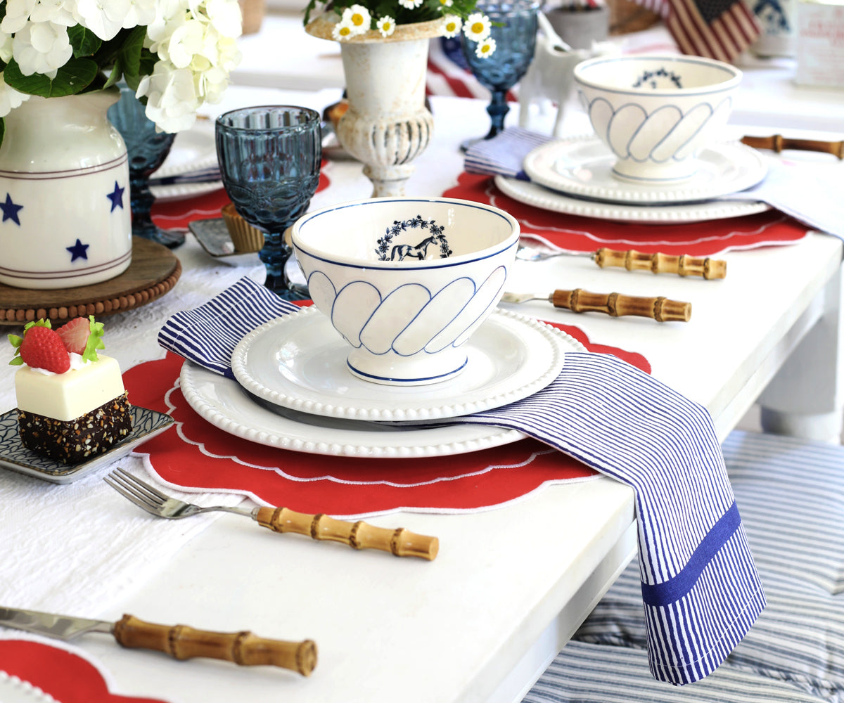 Blue Cloth Napkins Set of 4