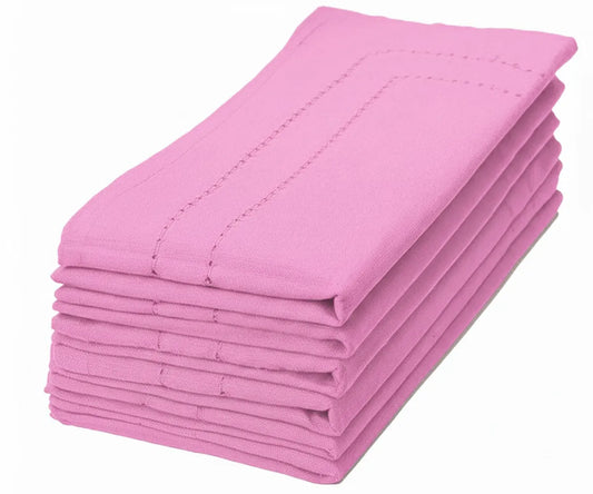 Pink Hemstitch Napkins