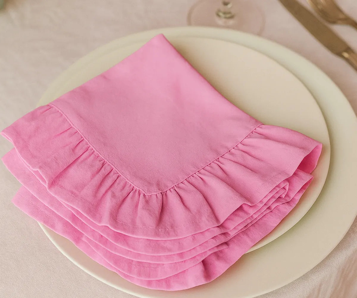 Pink Ruffle Napkin