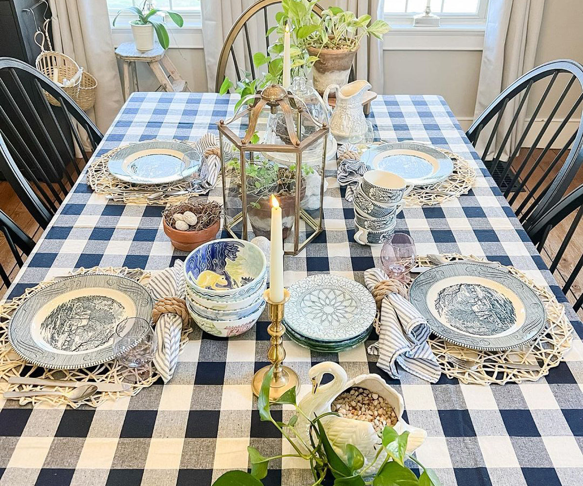Cotton Tablecloths - Plaid Cloth Tablecloths