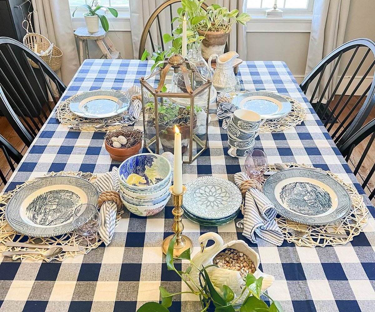 Navy Blue Tablecloth