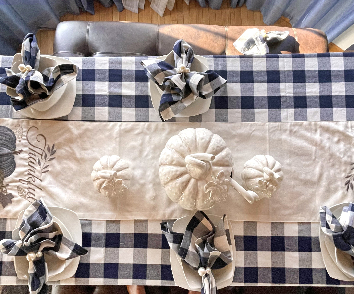 Navy Blue Tablecloth