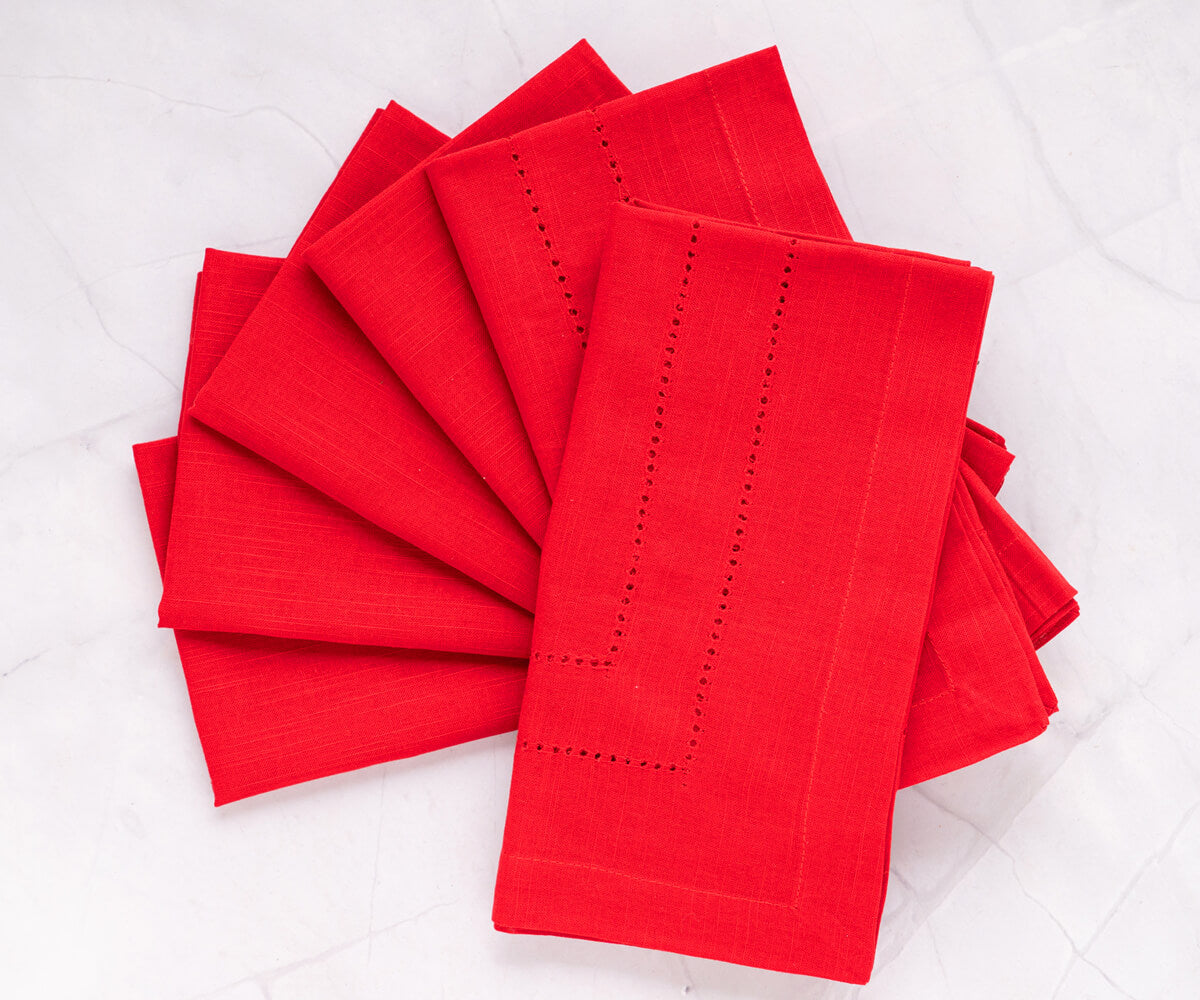 Cloth Dinner Napkins for Wedding Reception - Ivory, Red, Blue, Black, Navy, Green