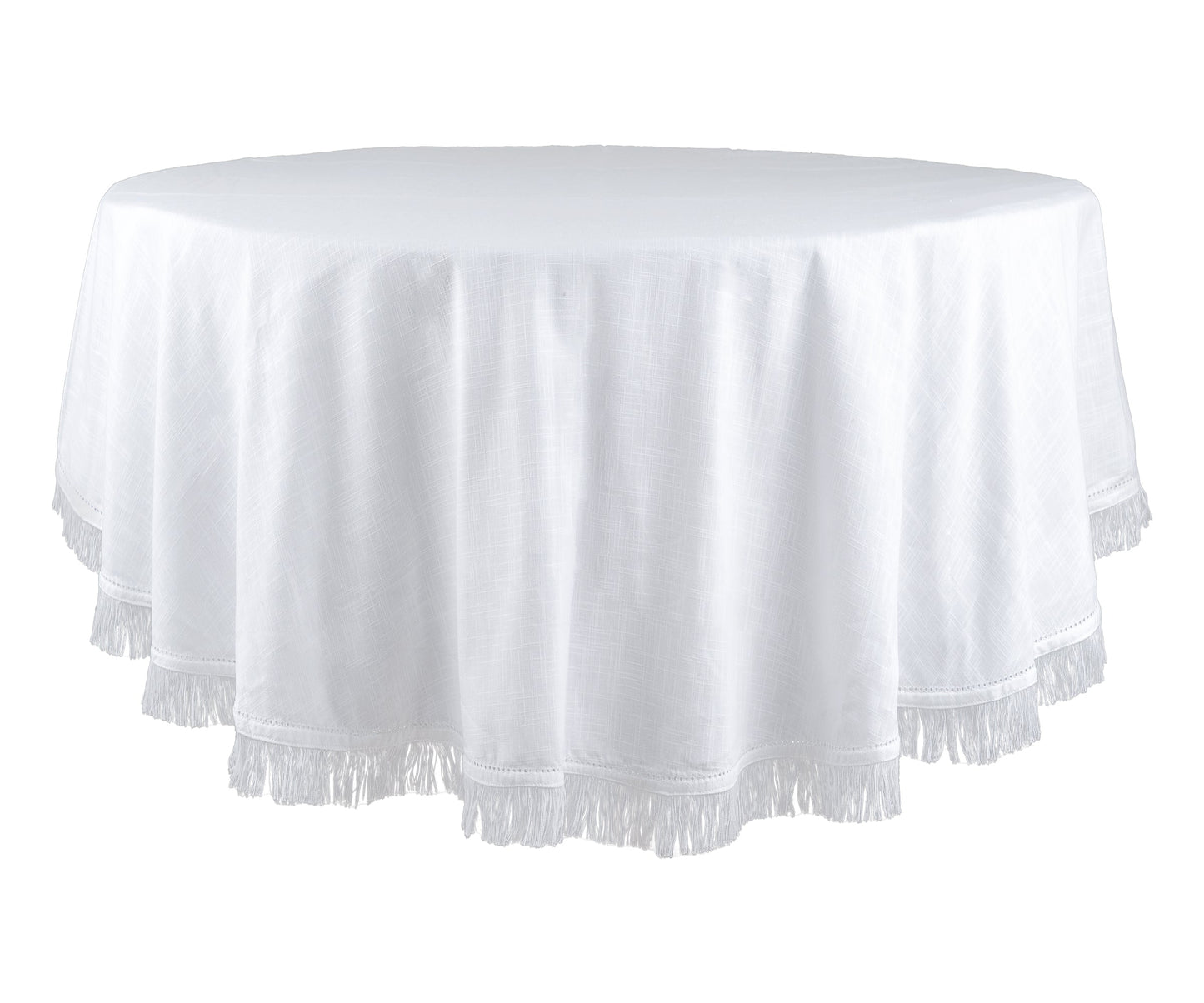 White Tablecloths - Fringe Edges