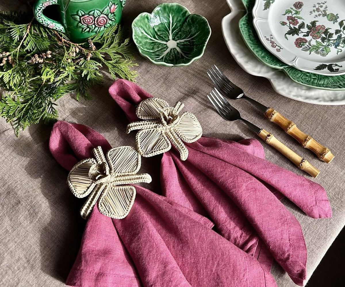 Plain Linen Napkins - Set of 4
