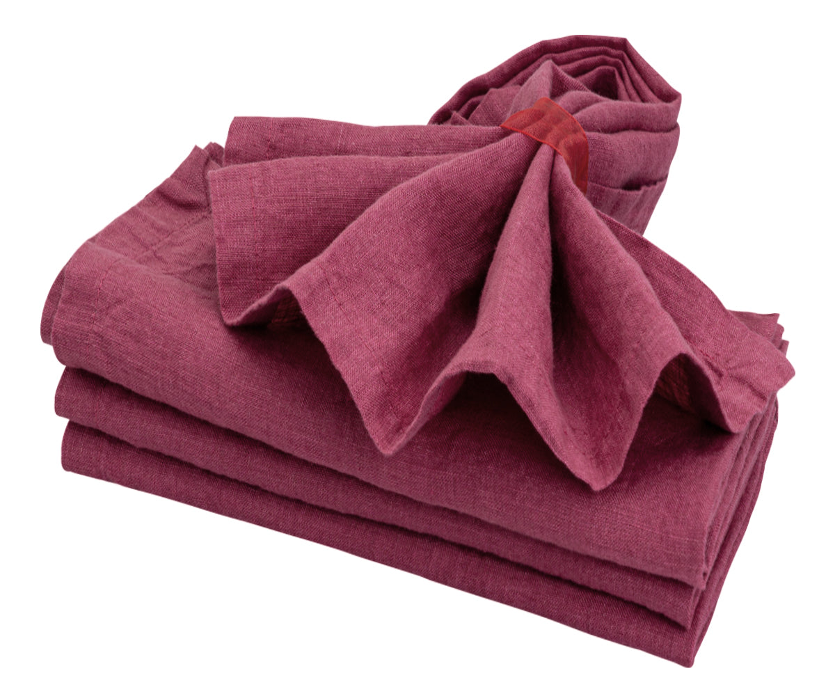 Plain Linen Napkins - Set of 4