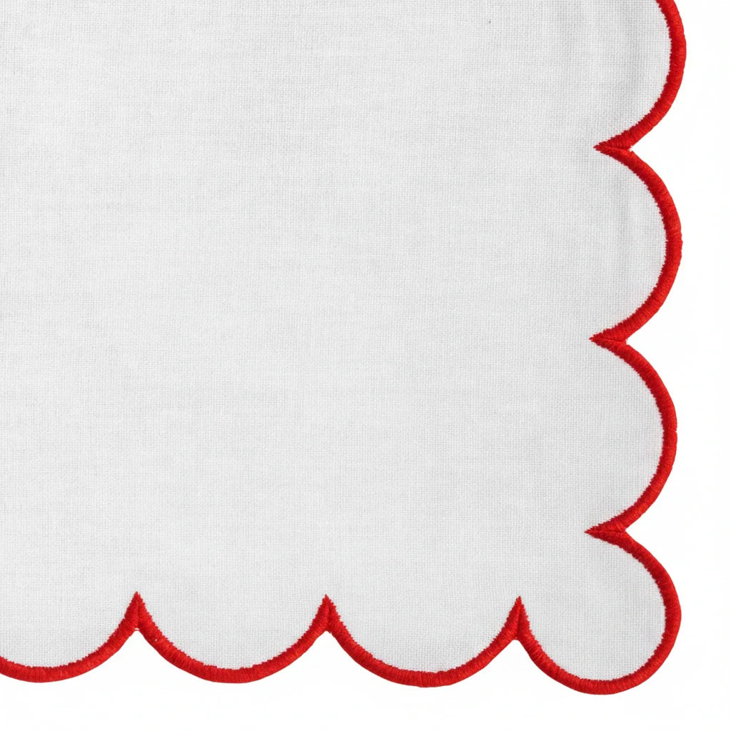 Scalloped Edge Napkins - Cut Work Napkin