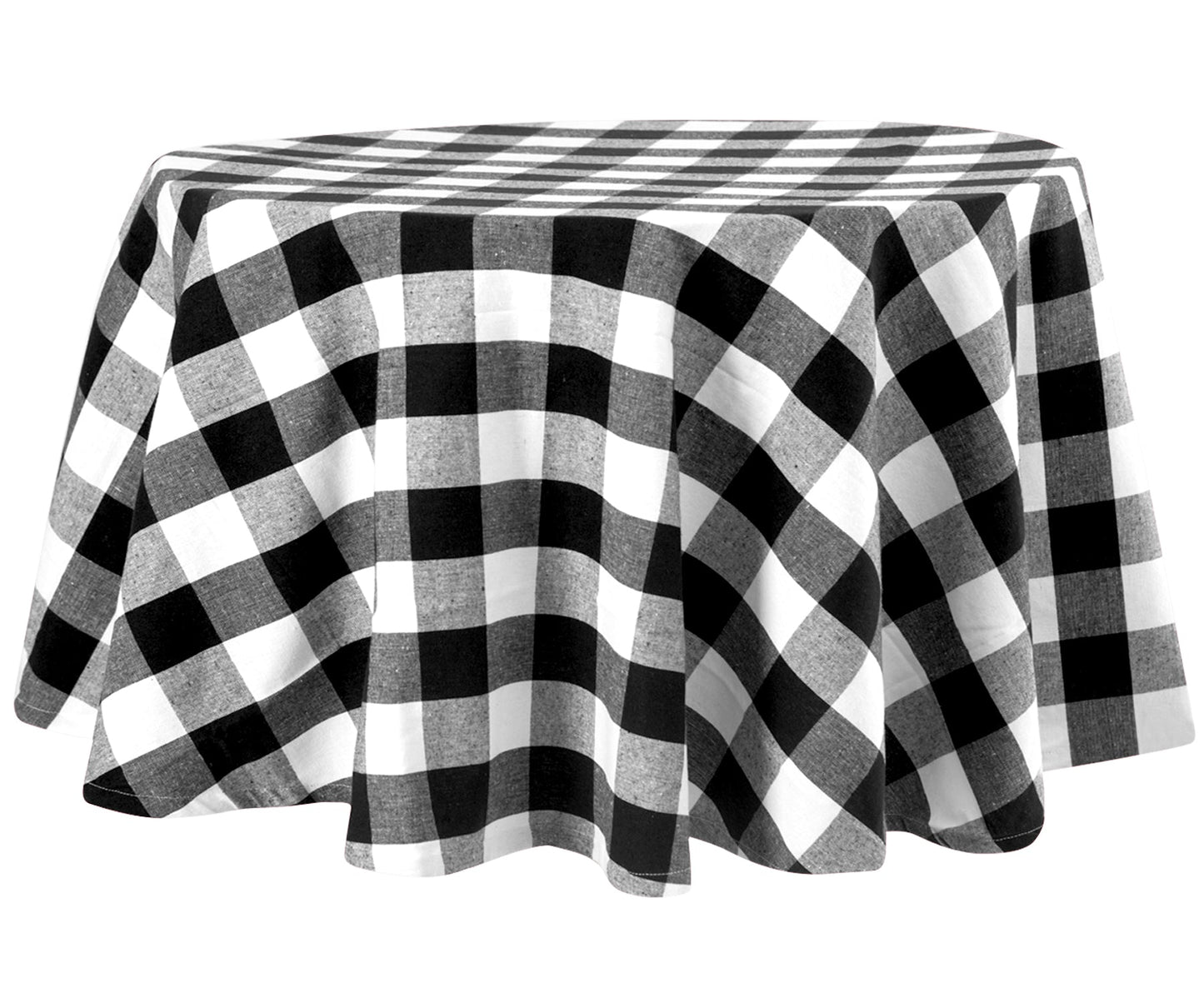 Black Round Tablecloth - Cotton Table Cover