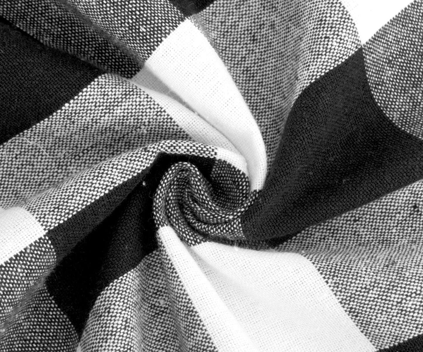 Black Round Tablecloth - Cotton Table Cover
