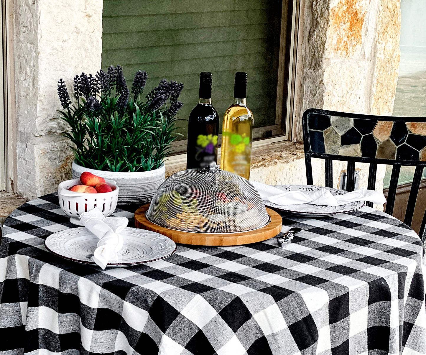 Round Tablecloth - Buffalo Plaid Table cloths