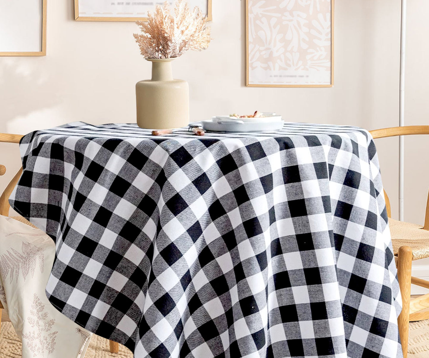 Round Tablecloth - Buffalo Plaid Table cloths