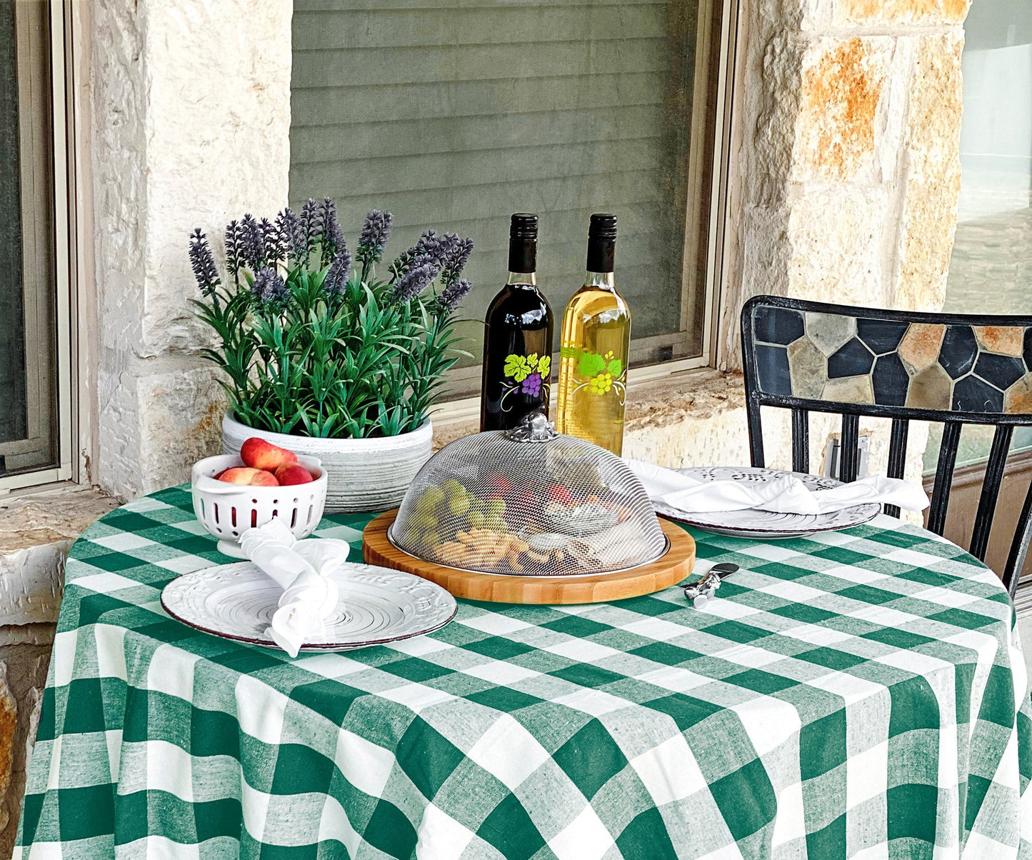 Round Tablecloth - Buffalo Plaid Table cloths